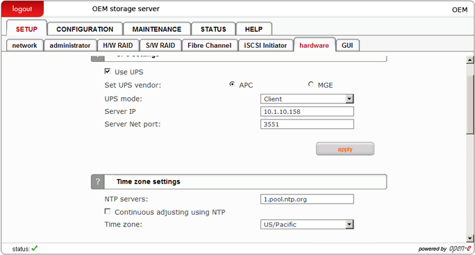 UPS Client IP and Port
